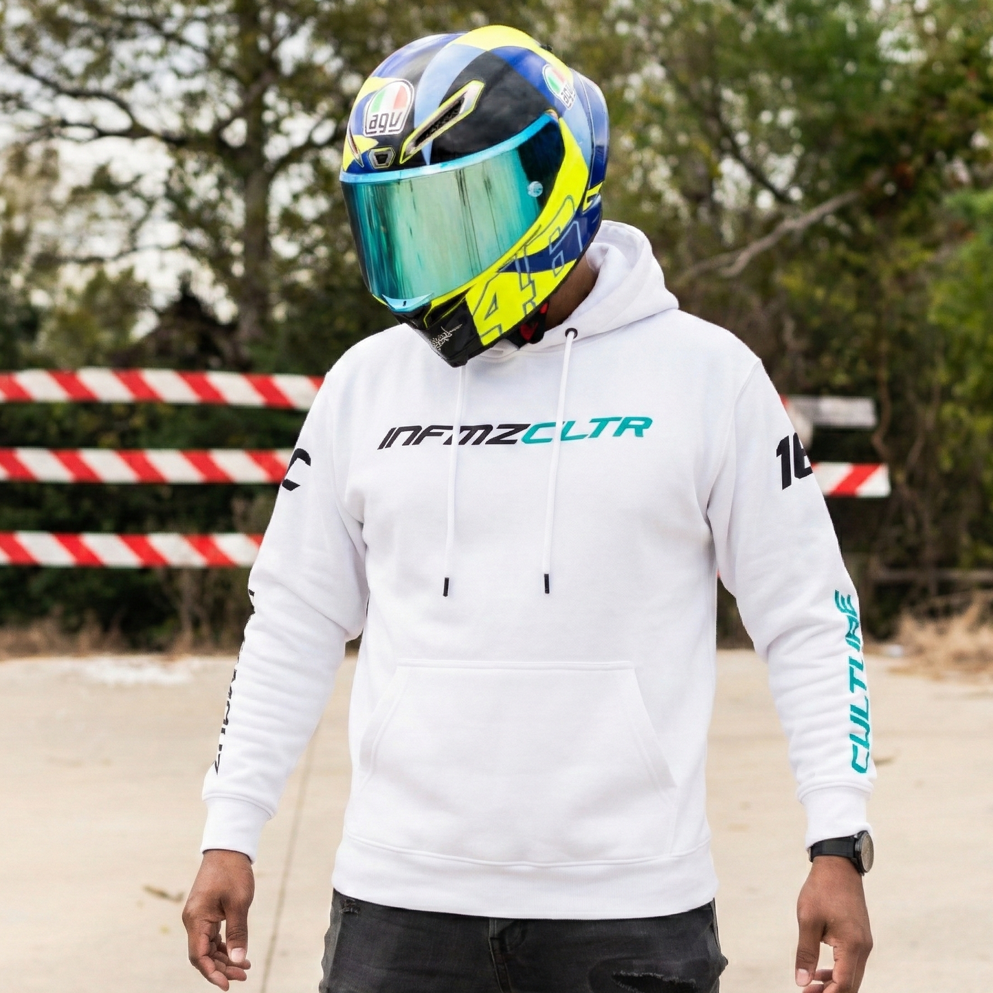 Infamouz Culture® Honk for Wheelie Hoodie White