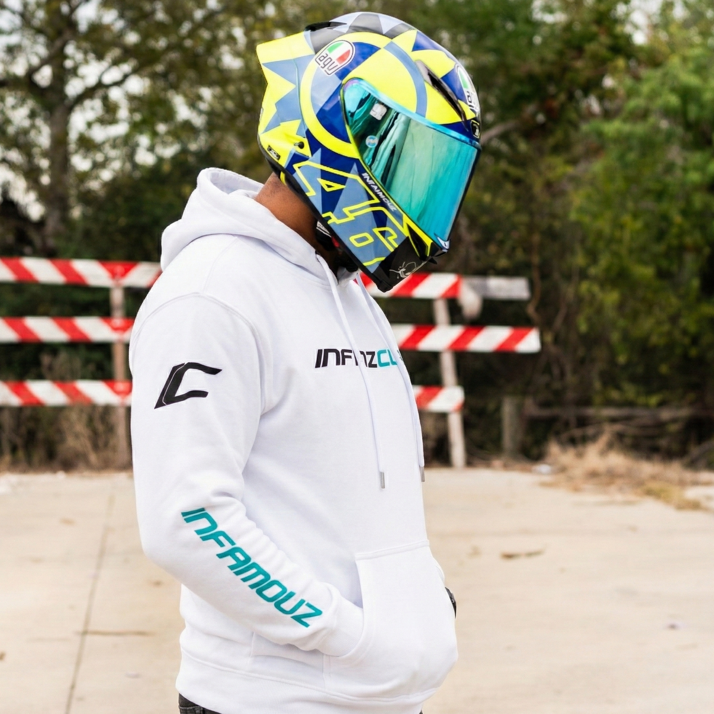 Infamouz Culture® Honk for Wheelie Hoodie White