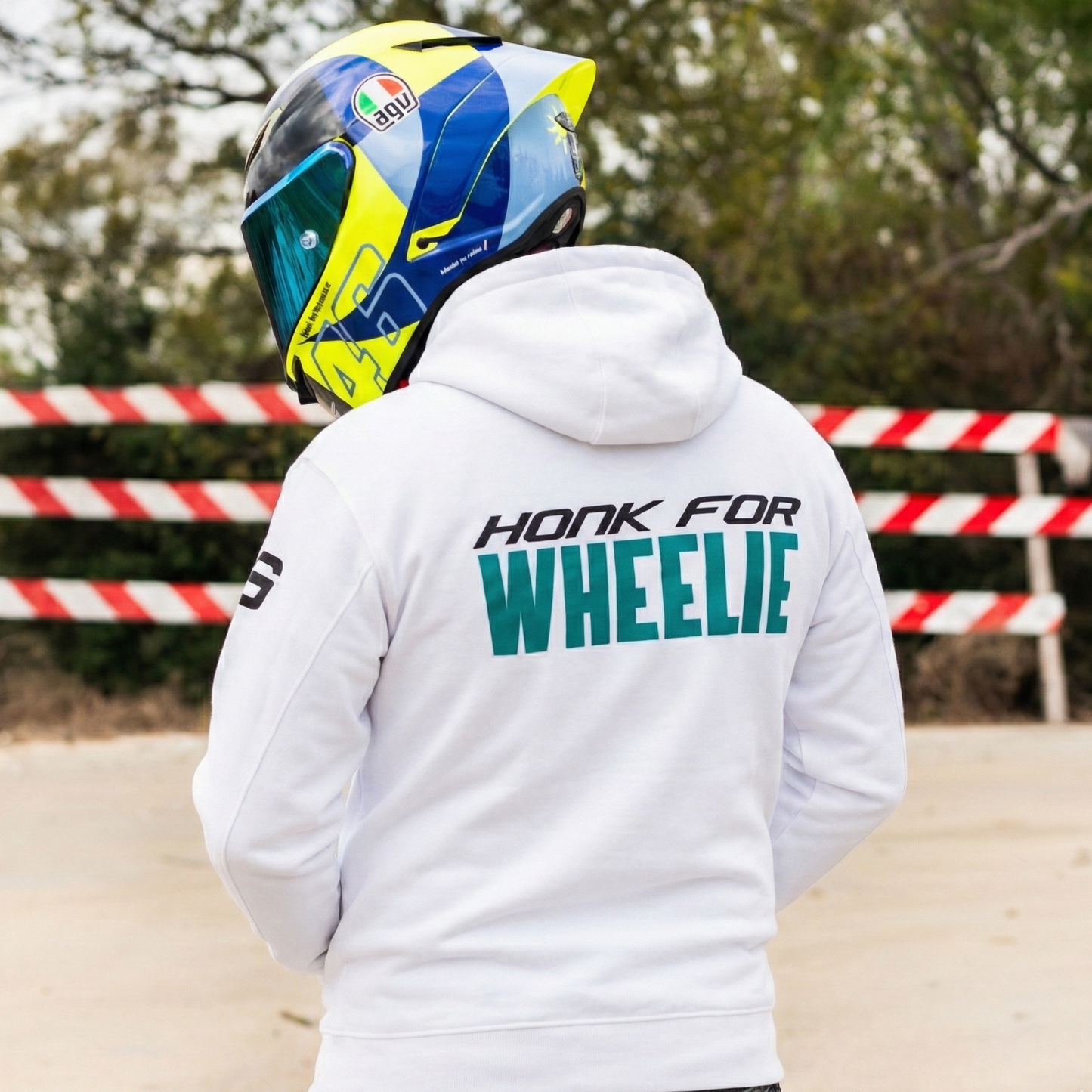 Infamouz Culture® Honk for Wheelie Hoodie White