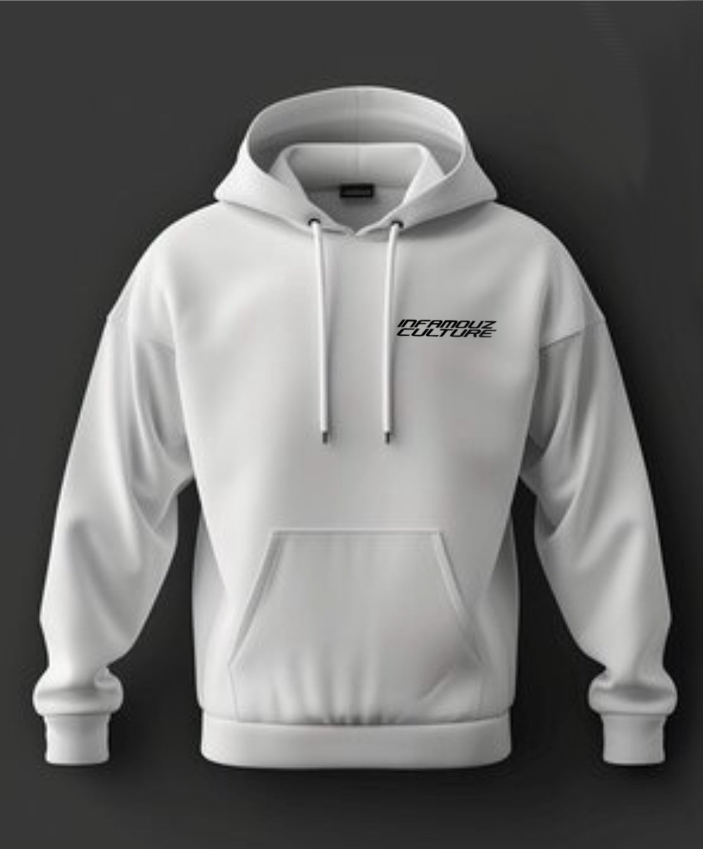 Infamouz Culture® No face, No case Hoodie - White