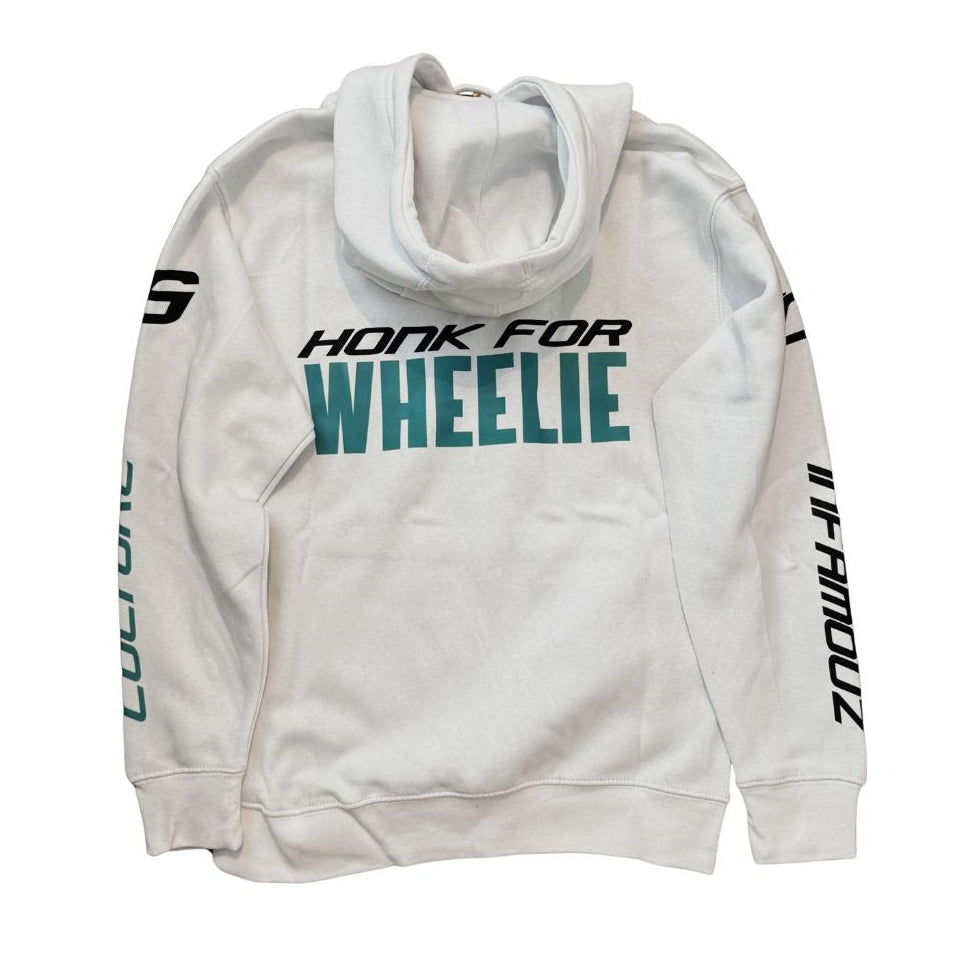 Infamouz Culture® Honk for Wheelie Hoodie White